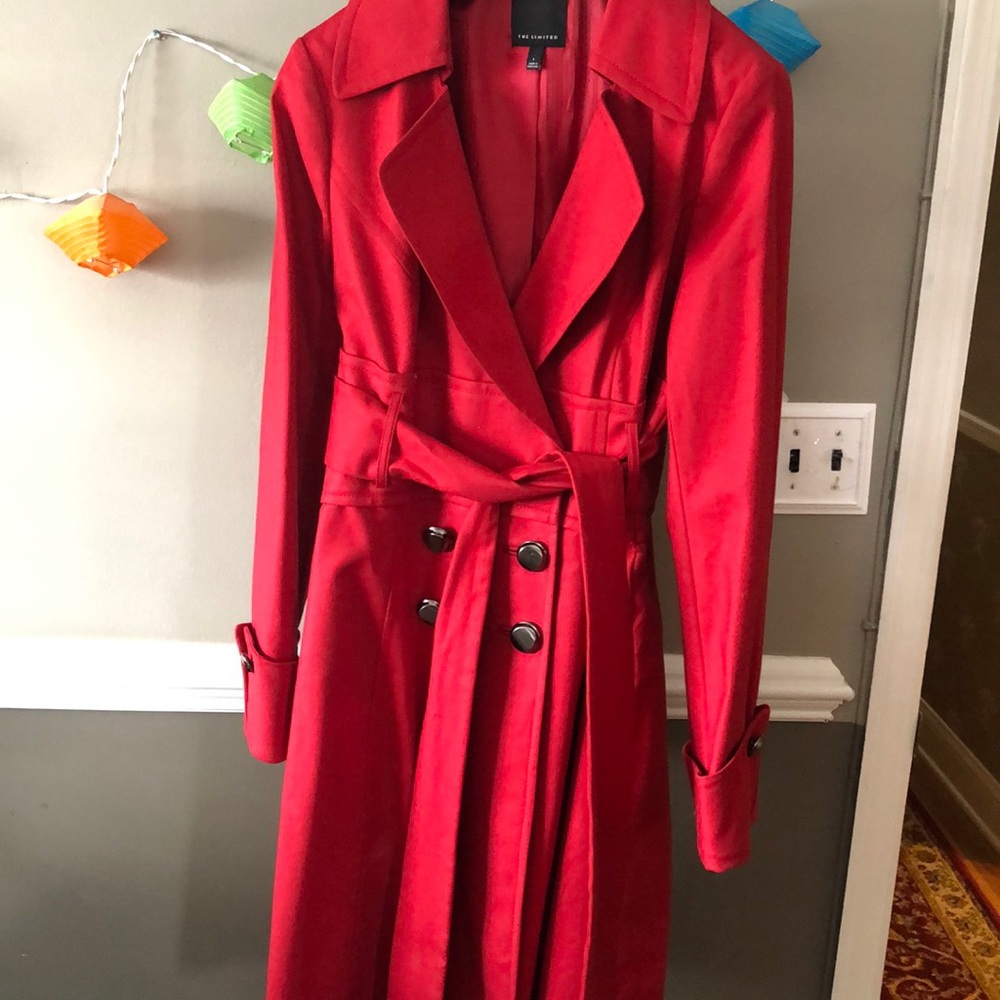 Red trench coat